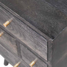 Multi Drawer Ash Black Bedside by Artisan Furniture - Price Crash Furniture