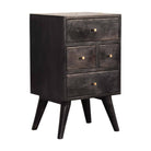 Multi Drawer Ash Black Bedside by Artisan Furniture - Price Crash Furniture