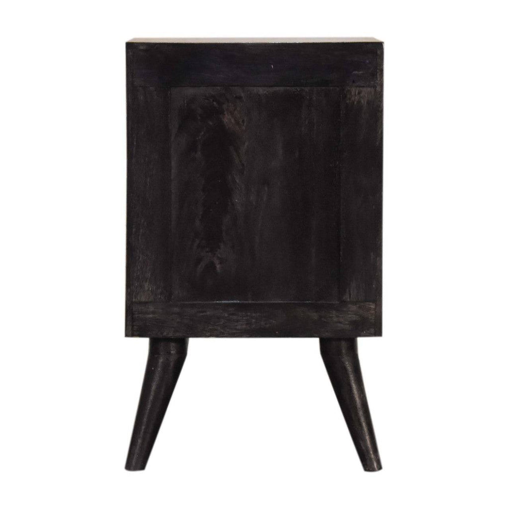 Multi Drawer Ash Black Bedside by Artisan Furniture - Price Crash Furniture