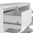 Naia Shoe Cabinet with 2 Shoe Compartments, 1 Door and 1 Drawer in White High Gloss - Price Crash Furniture