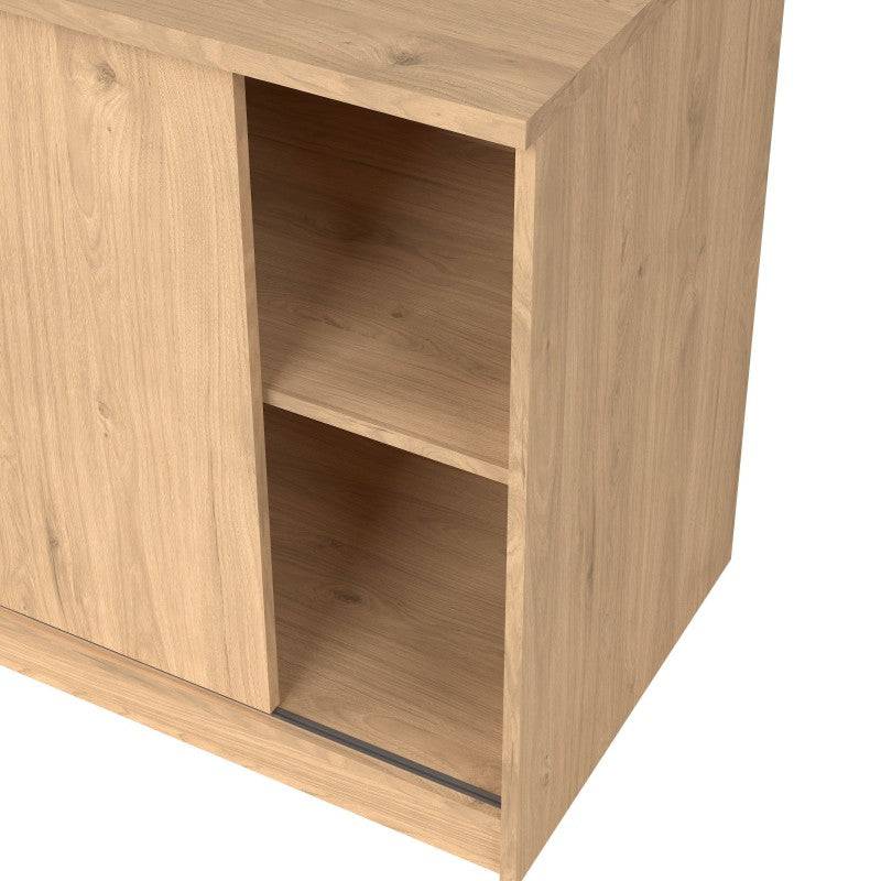 Naia Storage Unit With 1 Sliding Door And 3 Drawers In Jackson Hickory Oak - Price Crash Furniture