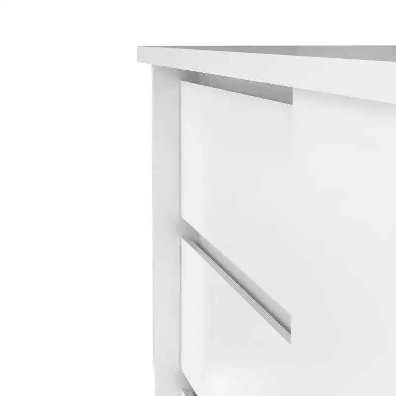 Naia Storage Unit with 1 Sliding Door and 3 Drawers in White High Gloss - Price Crash Furniture