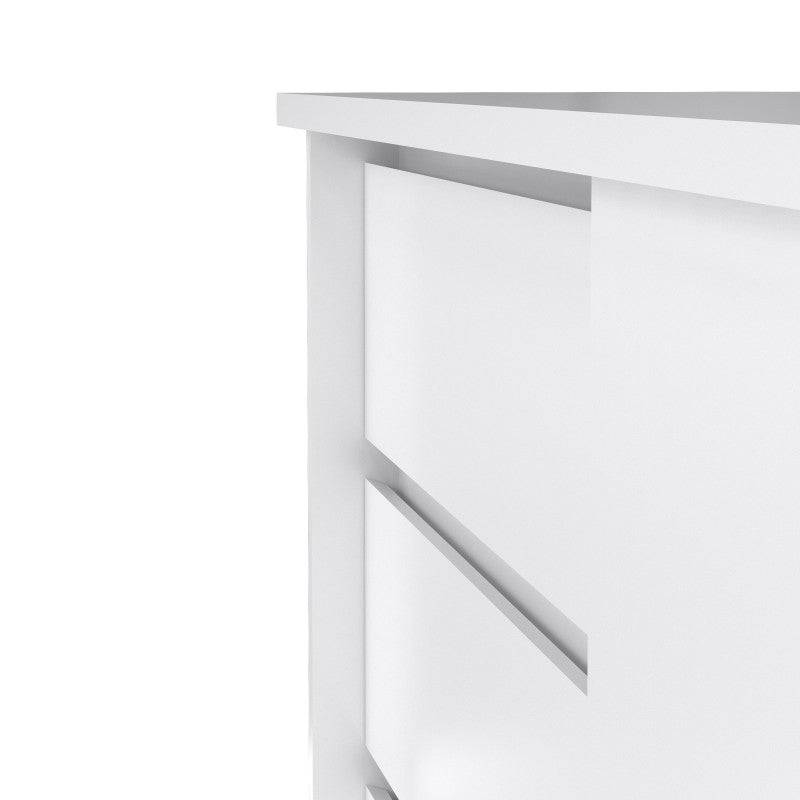 Naia Storage Unit with 1 Sliding Door and 3 Drawers in White High Gloss - Price Crash Furniture