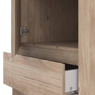 Naia Wardrobe with 1 Sliding door + 1 door + 3 drawers in Jackson Hickory Oak - Price Crash Furniture