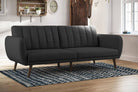 NOVOGRATZ Brittany Sofa Bed Wooden Legs - Linen - Dark Grey - Price Crash Furniture