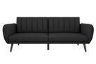 NOVOGRATZ Brittany Sofa Bed Wooden Legs - Linen - Dark Grey - Price Crash Furniture