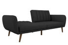 NOVOGRATZ Brittany Sofa Bed Wooden Legs - Linen - Dark Grey - Price Crash Furniture