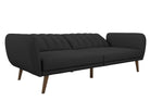 NOVOGRATZ Brittany Sofa Bed Wooden Legs - Linen - Dark Grey - Price Crash Furniture