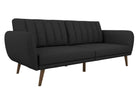 NOVOGRATZ Brittany Sofa Bed Wooden Legs - Linen - Dark Grey - Price Crash Furniture