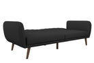 NOVOGRATZ Brittany Sofa Bed Wooden Legs - Linen - Dark Grey - Price Crash Furniture