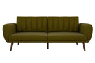 NOVOGRATZ Brittany Sofa Bed Wooden Legs - Linen - Green - Price Crash Furniture