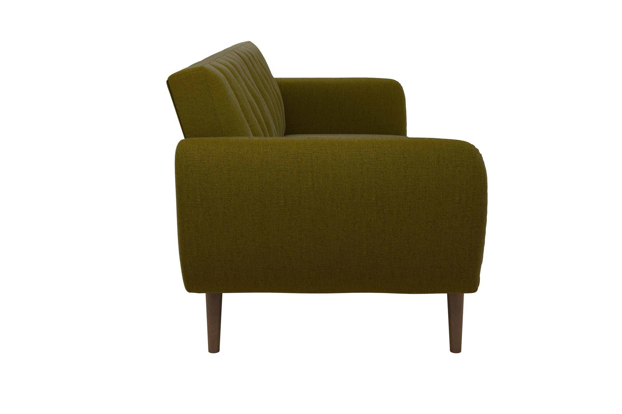 NOVOGRATZ Brittany Sofa Bed Wooden Legs - Linen - Green - Price Crash Furniture