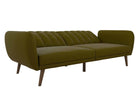 NOVOGRATZ Brittany Sofa Bed Wooden Legs - Linen - Green - Price Crash Furniture