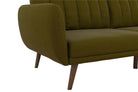 NOVOGRATZ Brittany Sofa Bed Wooden Legs - Linen - Green - Price Crash Furniture