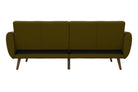 NOVOGRATZ Brittany Sofa Bed Wooden Legs - Linen - Green - Price Crash Furniture