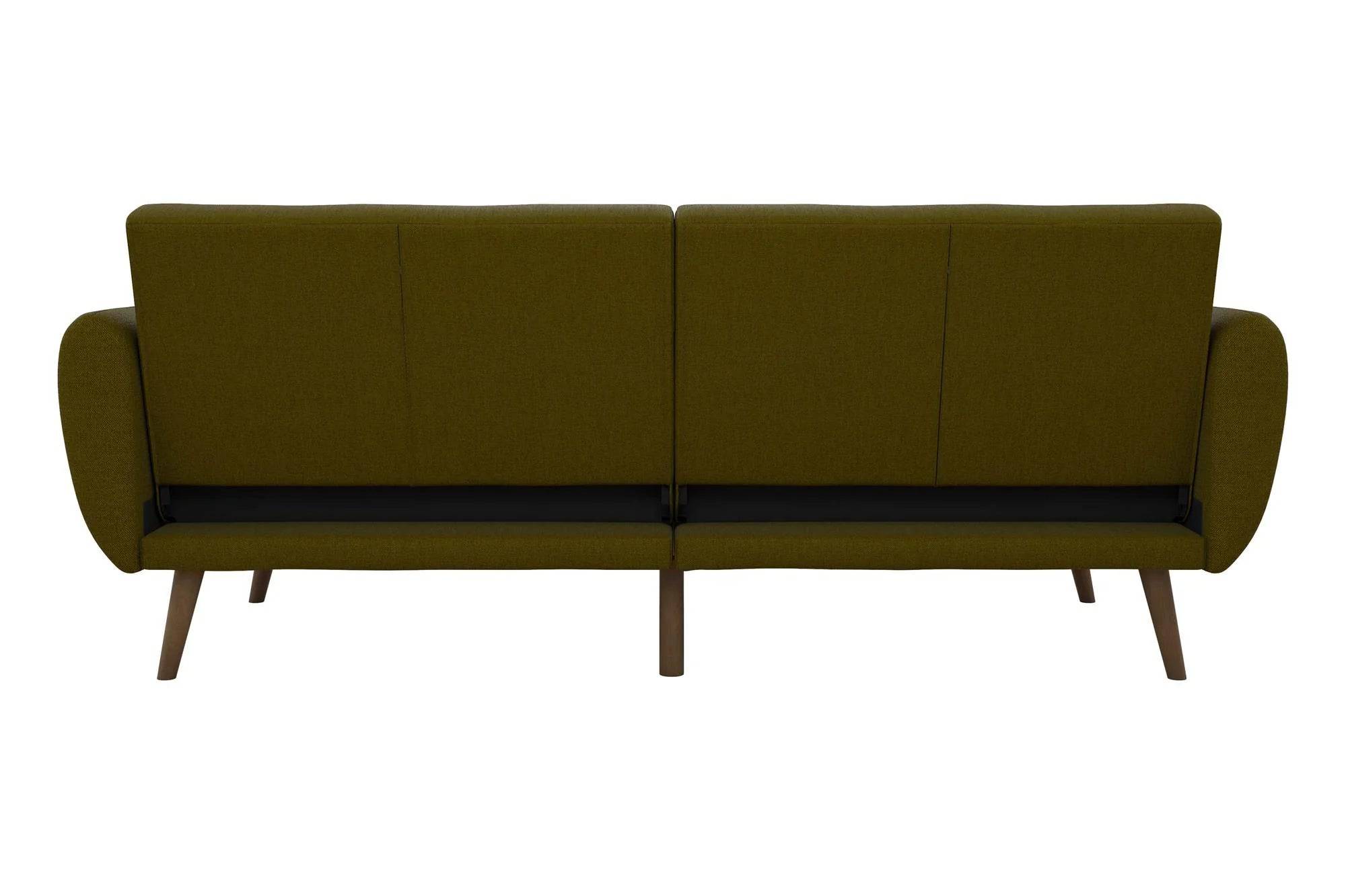 NOVOGRATZ Brittany Sofa Bed Wooden Legs - Linen - Green - Price Crash Furniture