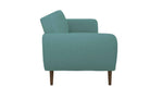 NOVOGRATZ Brittany Sofa Bed Wooden Legs - Linen - Light Blue - Price Crash Furniture