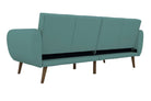 NOVOGRATZ Brittany Sofa Bed Wooden Legs - Linen - Light Blue - Price Crash Furniture