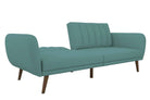 NOVOGRATZ Brittany Sofa Bed Wooden Legs - Linen - Light Blue - Price Crash Furniture