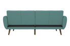 NOVOGRATZ Brittany Sofa Bed Wooden Legs - Linen - Light Blue - Price Crash Furniture