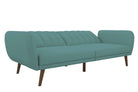 NOVOGRATZ Brittany Sofa Bed Wooden Legs - Linen - Light Blue - Price Crash Furniture