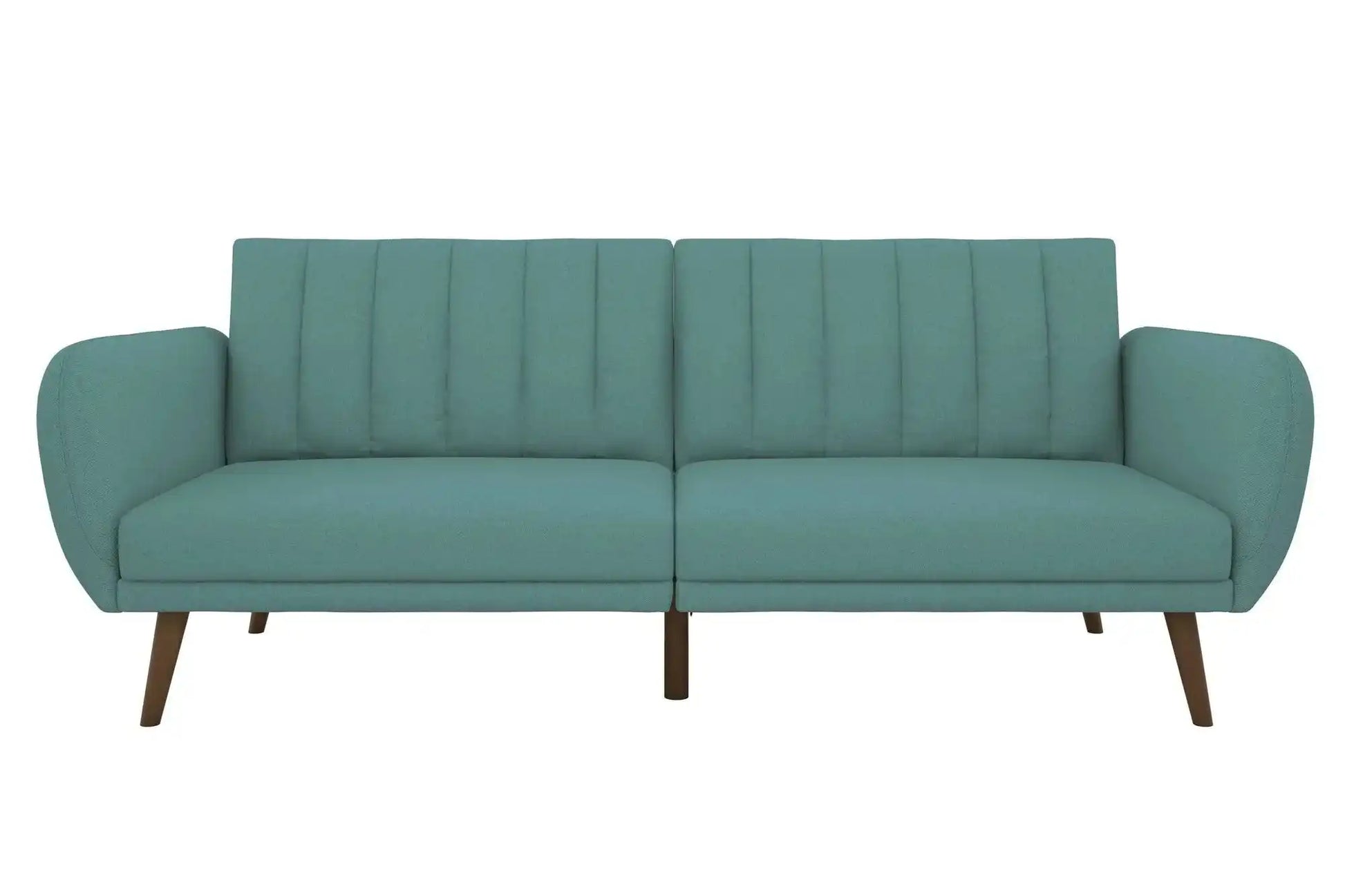 NOVOGRATZ Brittany Sofa Bed Wooden Legs - Linen - Light Blue - Price Crash Furniture