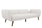 NOVOGRATZ Brittany Sofa Bed Wooden Legs - Linen - Light Grey - Price Crash Furniture