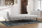 NOVOGRATZ Brittany Sofa Bed Wooden Legs - Linen - Light Grey - Price Crash Furniture