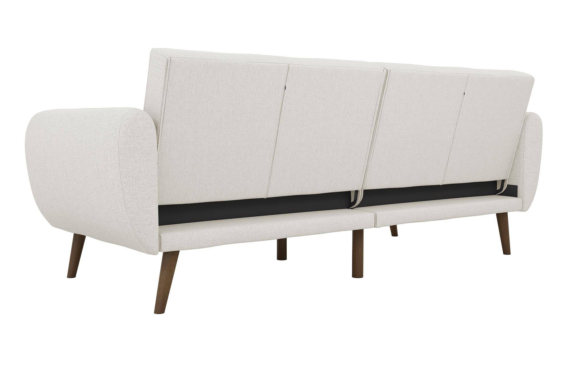 NOVOGRATZ Brittany Sofa Bed Wooden Legs - Linen - Light Grey - Price Crash Furniture