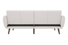 NOVOGRATZ Brittany Sofa Bed Wooden Legs - Linen - Light Grey - Price Crash Furniture