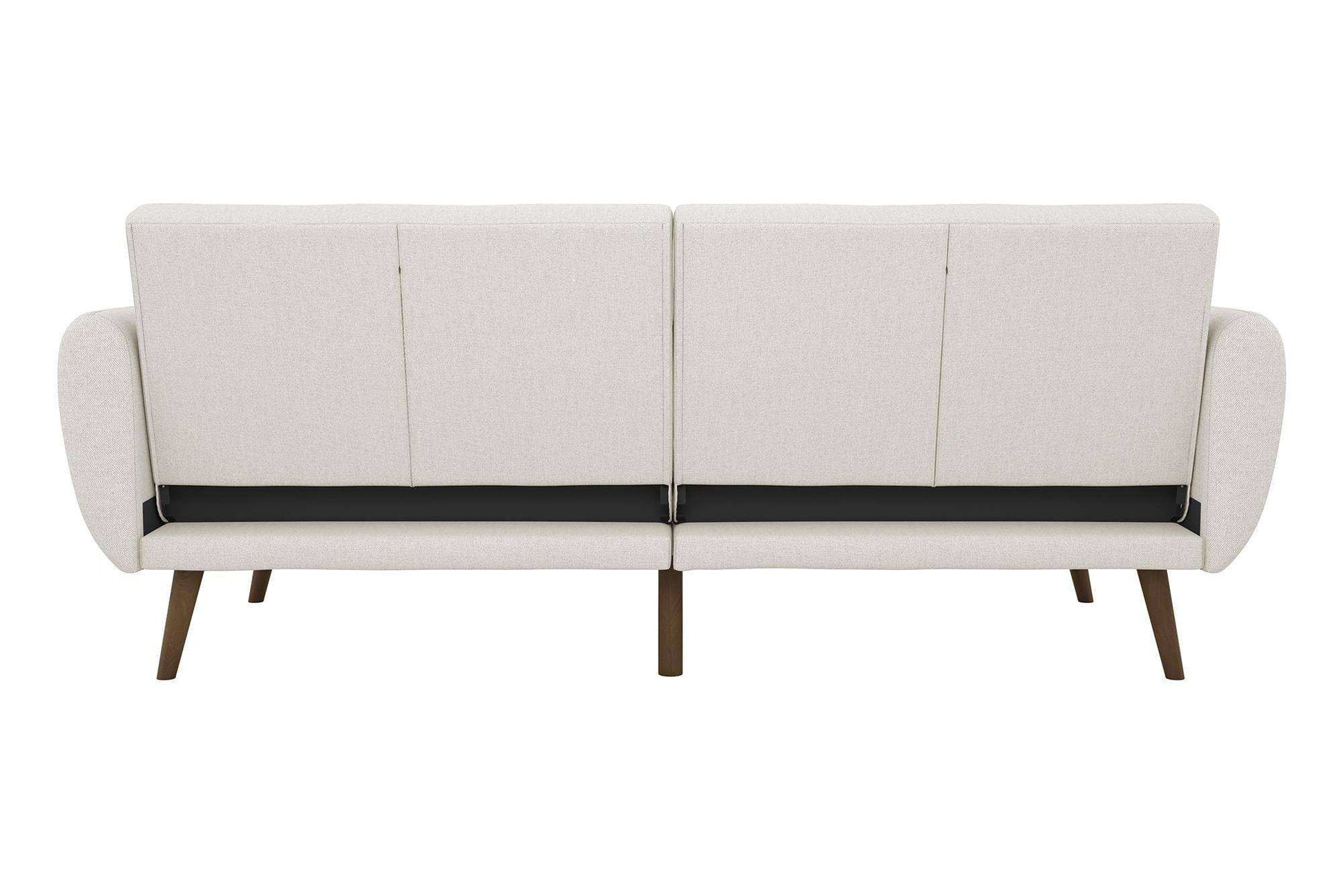 NOVOGRATZ Brittany Sofa Bed Wooden Legs - Linen - Light Grey - Price Crash Furniture