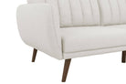 NOVOGRATZ Brittany Sofa Bed Wooden Legs - Linen - Light Grey - Price Crash Furniture