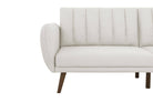 NOVOGRATZ Brittany Sofa Bed Wooden Legs - Linen - Light Grey - Price Crash Furniture