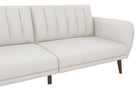 NOVOGRATZ Brittany Sofa Bed Wooden Legs - Linen - Light Grey - Price Crash Furniture