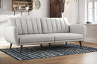 NOVOGRATZ Brittany Sofa Bed Wooden Legs - Linen - Light Grey - Price Crash Furniture