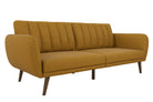 NOVOGRATZ Brittany Sofa Bed Wooden Legs - Linen - Mustard - Price Crash Furniture