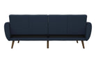 NOVOGRATZ Brittany Sofa Bed Wooden Legs - Linen - Navy - Price Crash Furniture