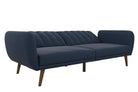 NOVOGRATZ Brittany Sofa Bed Wooden Legs - Linen - Navy - Price Crash Furniture