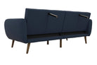 NOVOGRATZ Brittany Sofa Bed Wooden Legs - Linen - Navy - Price Crash Furniture