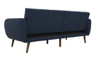 NOVOGRATZ Brittany Sofa Bed Wooden Legs - Linen - Navy - Price Crash Furniture