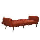 NOVOGRATZ Brittany Sofa Bed Wooden Legs - Linen - Orange - Price Crash Furniture