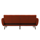 NOVOGRATZ Brittany Sofa Bed Wooden Legs - Linen - Orange - Price Crash Furniture