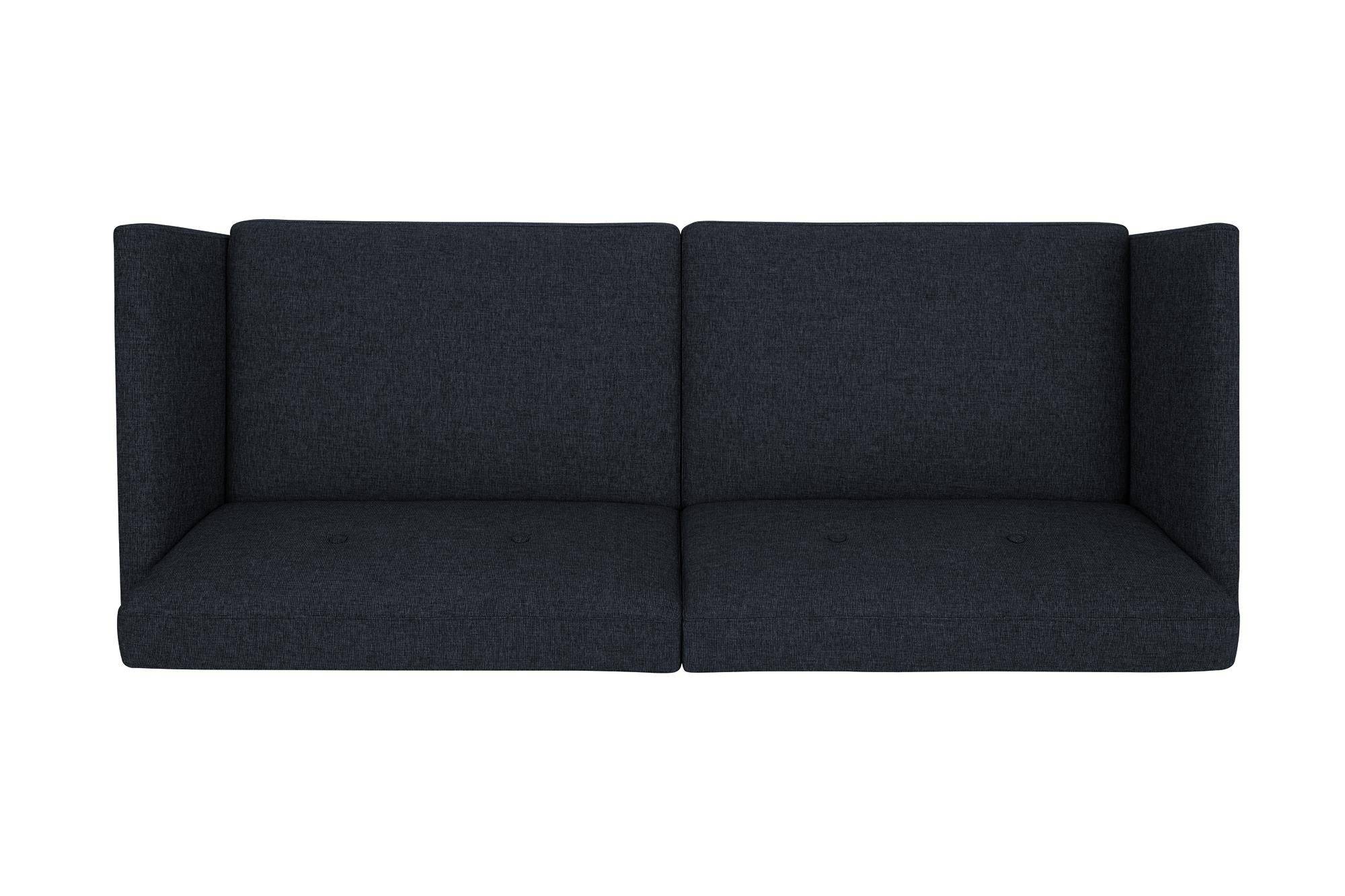 NOVOGRATZ Regal Futon Sofa Bed - Linen - Blue - Price Crash Furniture