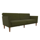 NOVOGRATZ Regal Futon Sofa Bed - Linen - Green - Price Crash Furniture