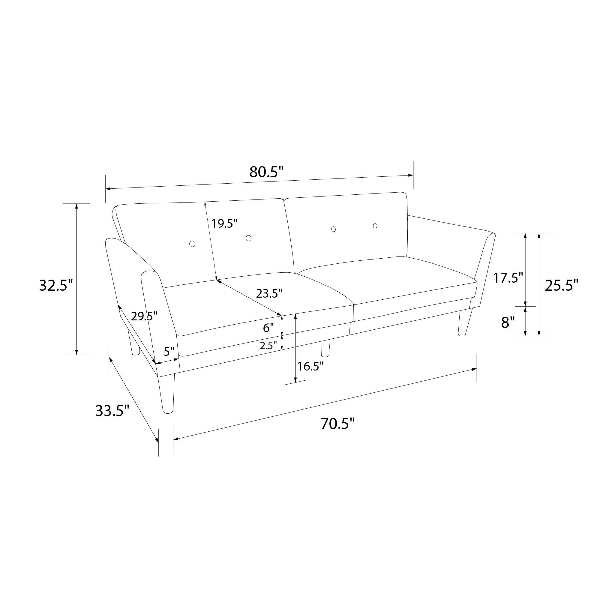 NOVOGRATZ Regal Futon Sofa Bed - Linen - Green - Price Crash Furniture