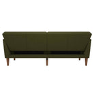 NOVOGRATZ Regal Futon Sofa Bed - Linen - Green - Price Crash Furniture