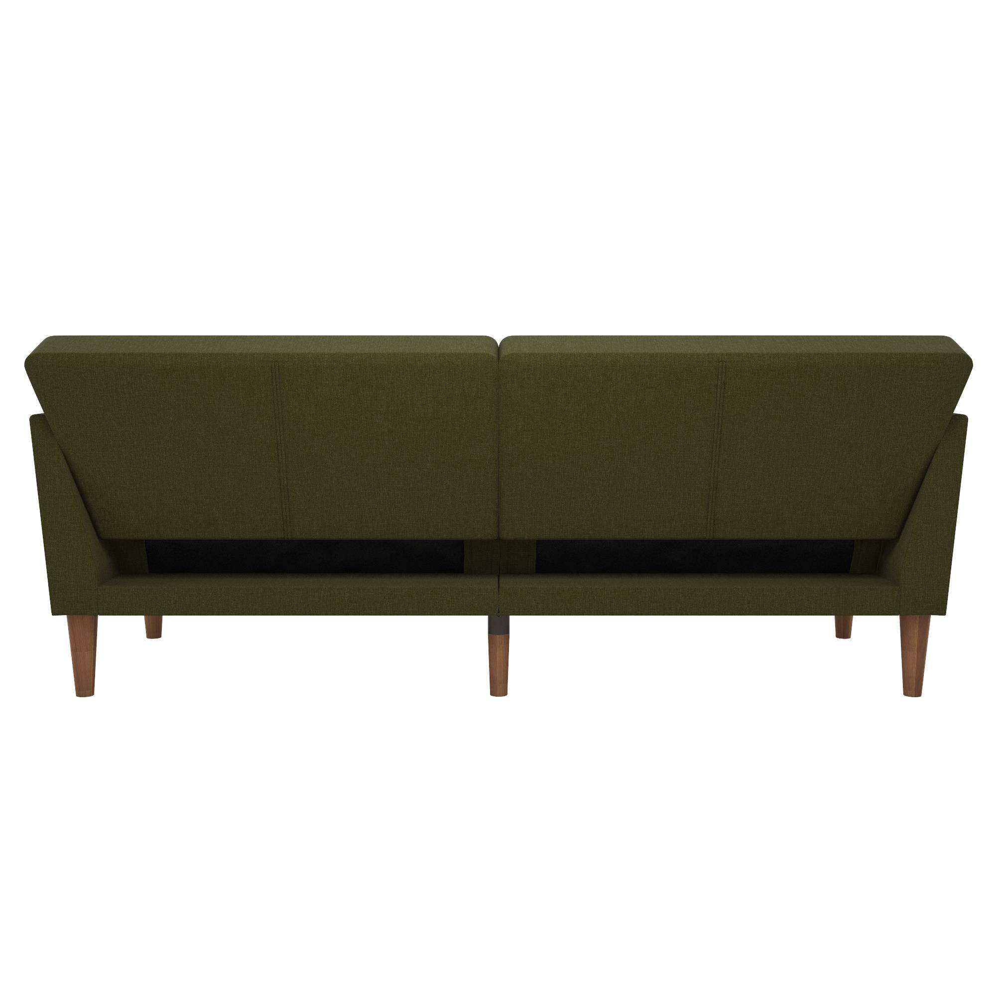 NOVOGRATZ Regal Futon Sofa Bed - Linen - Green - Price Crash Furniture