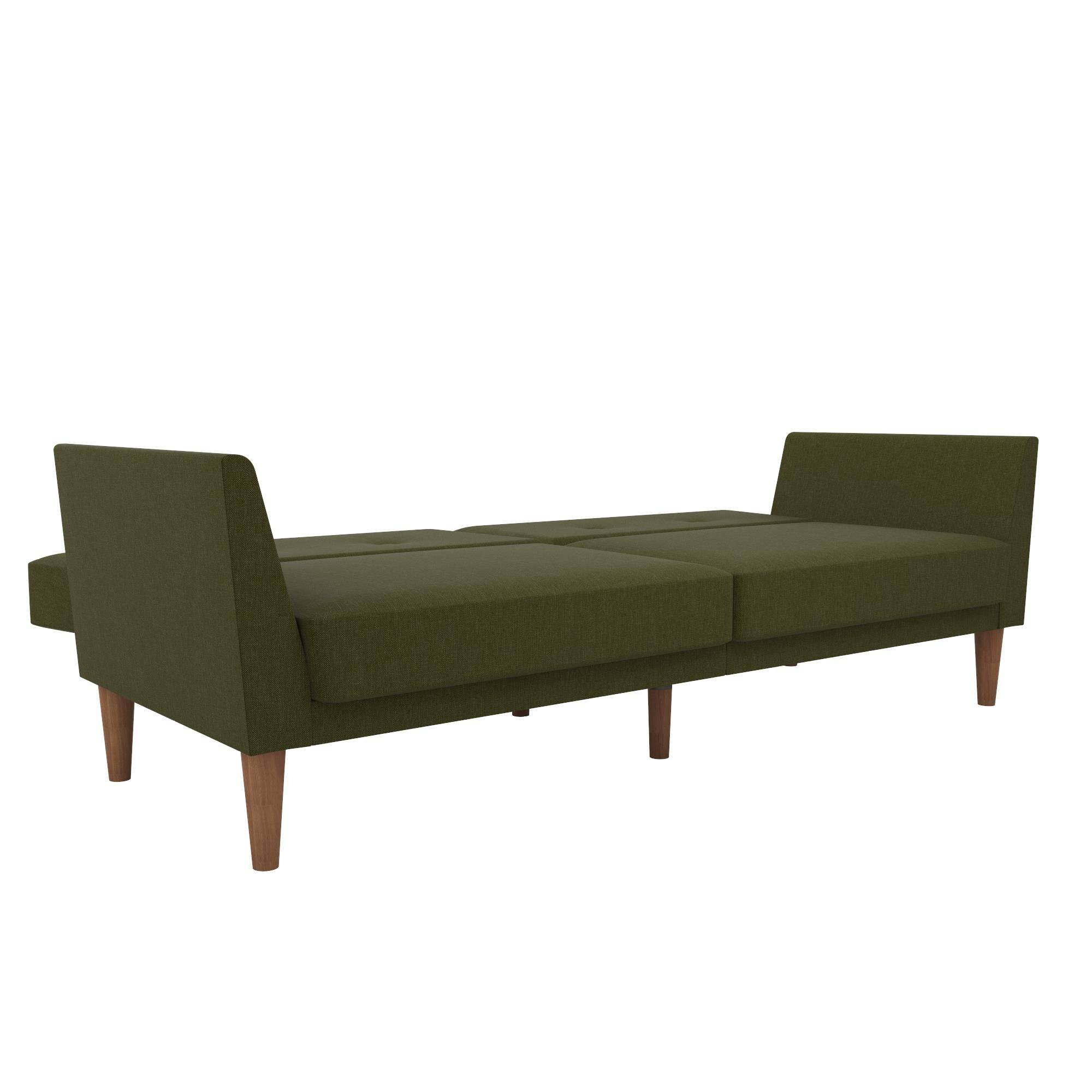 NOVOGRATZ Regal Futon Sofa Bed - Linen - Green - Price Crash Furniture