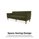 NOVOGRATZ Regal Futon Sofa Bed - Linen - Green - Price Crash Furniture