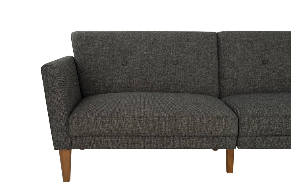 NOVOGRATZ Regal Futon Sofa Bed - Linen - Grey - Price Crash Furniture